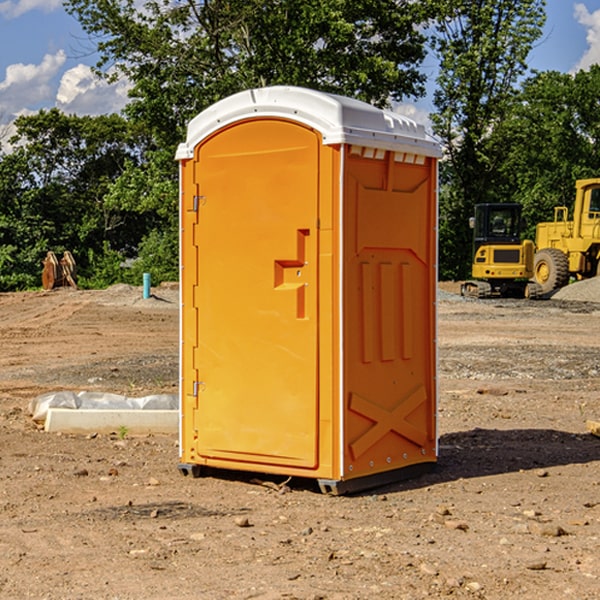 how often are the portable restrooms cleaned and serviced during a rental period in Alexandria Nebraska